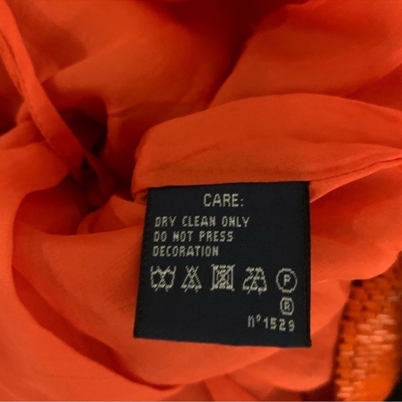 Ralph Lauren Orange Jackie Beaded Georgette Tank - Picture 8 of 8